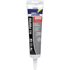 White Lightning - 5.5 oz Cartridge Clear Acrylic & Latex Caulk - -30 to 180°F Operating Temp, 12 min Tack Free Dry Time, Series 3006 - Strong Tooling