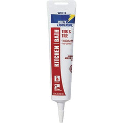 White Lightning - 5.5 oz Cartridge White Acrylic & Silicone Hybrid Caulk - 180°F Max Operating Temp - Strong Tooling