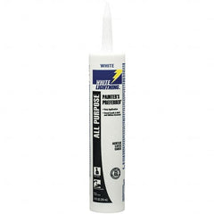 White Lightning - 10 oz Cartridge White Acrylic & Latex Caulk - -30 to 180°F Operating Temp, 5 to 7 min Tack Free Dry Time - Strong Tooling