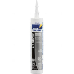 White Lightning - 10 oz Cartridge Clear RTV Silicone Joint Sealant - -80 to 400°F Operating Temp, 30 min Tack Free Dry Time, 24 hr Full Cure Time - Strong Tooling