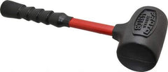 Proto - 64 oz Head 2-5/8" Face Diam Urethane Dead Blow Hammer - 14-3/8" OAL, Fiberglass Handle - Strong Tooling