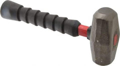 Proto - 3 Lb Head, 10" Long Drilling Hammer - 1-1/4" Face Diam, 4-25/64" Long Head, Fiberglass Handle - Strong Tooling