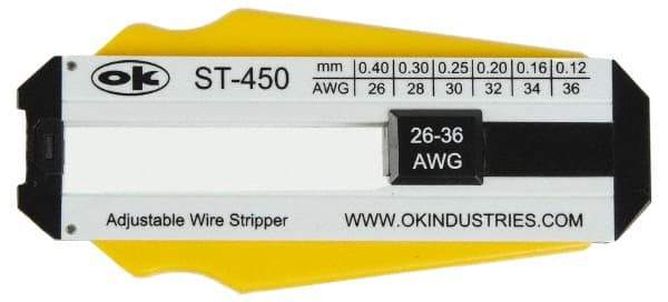 Jonard Tools - 36 to 26 AWG Capacity Precision Wire Stripper - Polycarbonate Handle - Strong Tooling