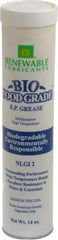 Renewable Lubricants - 14 oz Cartridge Biobased Extreme Pressure Grease - White, Extreme Pressure, Food Grade & High Temperature, 590°F Max Temp, NLGIG 2, - Strong Tooling