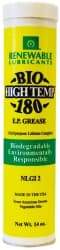 Renewable Lubricants - 14 oz Cartridge Biobased Extreme Pressure Grease - Green, Extreme Pressure & High Temperature, 285°F Max Temp, NLGIG 2, - Strong Tooling