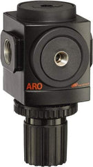 ARO/Ingersoll-Rand - 1/2 NPT Port, 210 CFM, Aluminum Standard Regulator - 10 to 200 psi Range, 250 Max psi Supply Pressure, 1/8" Gauge Port Thread, 3.15" Wide x 5.472" High - Strong Tooling