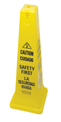 Caution Cone Sign - Yellow - Strong Tooling