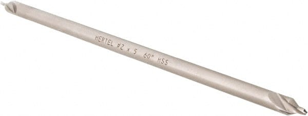 Hertel - #2 Plain Cut 60° Incl Angle High Speed Steel Combo Drill & Countersink - Strong Tooling