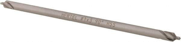 Hertel - #1 Plain Cut 90° Incl Angle High Speed Steel Combo Drill & Countersink - Strong Tooling