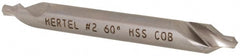 Hertel - #2 Plain Cut 60° Incl Angle Cobalt Combo Drill & Countersink - Strong Tooling