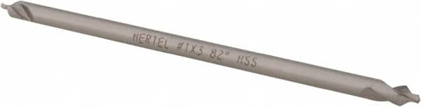 Hertel - #1 Plain Cut 82° Incl Angle High Speed Steel Combo Drill & Countersink - Strong Tooling