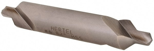 Hertel - #6 Plain Cut 82° Incl Angle High Speed Steel Combo Drill & Countersink - Strong Tooling