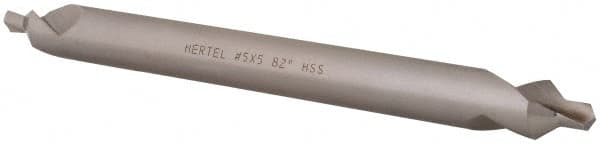 Hertel - #5 Plain Cut 82° Incl Angle High Speed Steel Combo Drill & Countersink - Strong Tooling