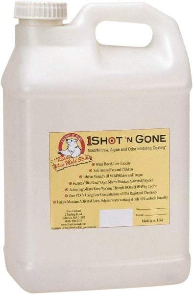 Bare Ground Solutions - 2.5 Gallons of 1 Shot Mold Inhibiting Coating - Moisture activated mold/mildew, algae, fungus prevention coating  It has zero VOC's and uses a low concentration of EPA registered chemicals. - Strong Tooling