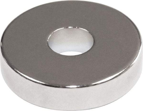 Mag-Mate - 0.365" Diam, 1/4" Cup Height, 1/4" Overall Height, 8.2 Lb Average Pull Force, 8.2 Lb Max Pull Force, Neodymium Rare Earth Cup Magnet - Through Hole Style, 0.2" Cup ID - Strong Tooling