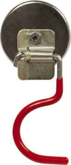 Mag-Mate - 38 Lb Max Pull Force, 5/16" Overall Height, 2.03" Diam, Ceramic Cup Magnet - Hook Style, 1-7/8" Clamp Opening, Chrome Plated - Strong Tooling