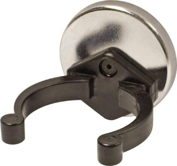 Mag-Mate - 38 Lb Max Pull Force, 5/16" Overall Height, 2.03" Diam, Ceramic Cup Magnet - Clamp Style, 2-1/8" Clamp Opening, Chrome Plated - Strong Tooling