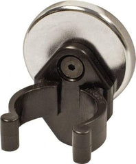 Mag-Mate - 14 Lb Max Pull Force, 3/16" Overall Height, 1.24" Diam, Ceramic Cup Magnet - Clamp Style, 1-1/8" Clamp Opening, Chrome Plated - Strong Tooling