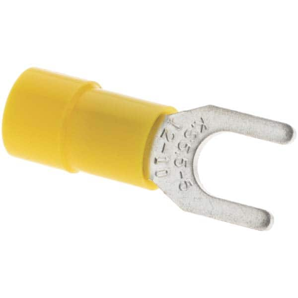 Value Collection - #10 Stud, 12 to 10 AWG Compatible, Partially Insulated, Standard Fork Terminal - Strong Tooling