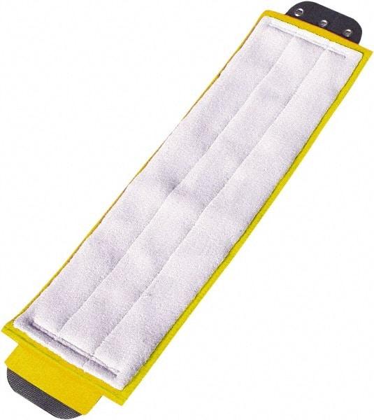 Unger - 1" Yellow Head Band, Large Microfiber Loop End Mop Pad - 4 Ply, Quick Change Connection, Use for General Purpose - Strong Tooling