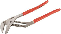 Proto - 16" OAL, 4-13/64" Max Capacity, 1-15/16" Jaw Length x 33/64" Jaw Width, 11 Position Gooseneck Tongue & Groove Pliers - Serrated Straight Jaws, Standard Head, Vinyl Handles - Strong Tooling