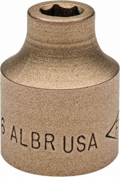 Ampco - 5/16", 1/2" Drive, Standard Hand Socket - 6 Points, 1-3/16" OAL, Aluminum Bronze - Strong Tooling