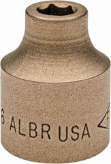 Ampco - 5/16", 1/2" Drive, Standard Hand Socket - 6 Points, 1-3/16" OAL, Aluminum Bronze - Strong Tooling