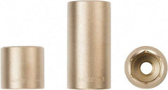 Ampco - 1/2" Drive, Standard Hand Socket - 6 Points, 1-5/8" OAL, Aluminum Bronze - Strong Tooling