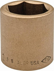 Ampco - 1-3/8", 3/4" Drive, Standard Hand Socket - 6 Points, 2" OAL, Aluminum Bronze - Strong Tooling