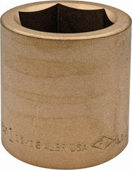 Ampco - 1-11/16", 3/4" Drive, Standard Hand Socket - 6 Points, 2-1/4" OAL, Aluminum Bronze - Strong Tooling