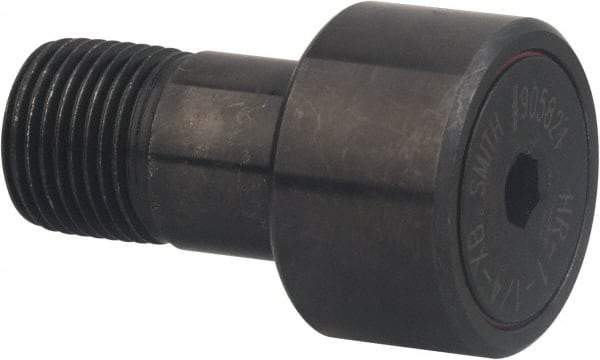 Accurate Bushing - 3-1/2" Roller Diam x 2" Width, 1-3/4" Stud Diam x 2-3/4" Length, Sealed Heavy Stud Cam Follower with Hex - Carbon Steel, 1-3/8" Thread Length, 1-3/4-12 Thread, 4-3/4" OAL, 29,660 Lb Dynamic Cap - Strong Tooling