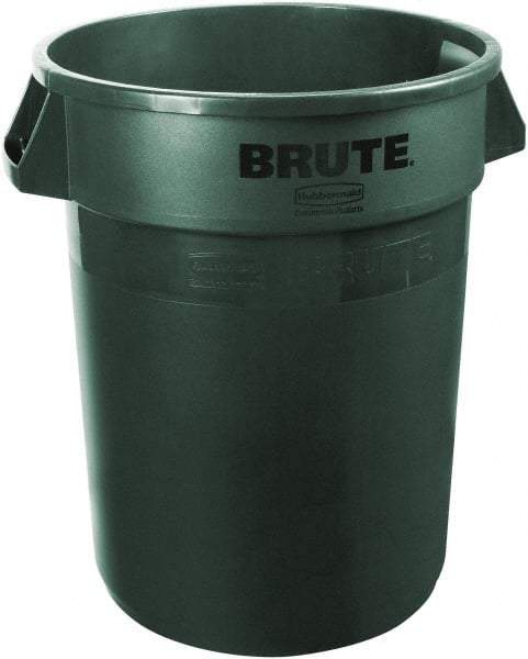 Rubbermaid - 20 Gal Green Round Trash Can - Polyethylene, 22.88" High - Strong Tooling