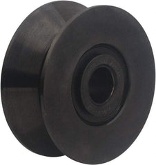 Accurate Bushing - 45mm Bore, 165mm Roller Diam x 68mm Width, Carbon Steel V-Grooved Yoke Roller - 148,100 N Dynamic Load Capacity, 71mm Overall Width - Strong Tooling