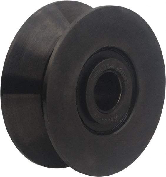 Accurate Bushing - 55mm Bore, 190mm Roller Diam x 70mm Width, Carbon Steel V-Grooved Yoke Roller - 159,200 N Dynamic Load Capacity, 73mm Overall Width - Strong Tooling