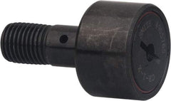 Accurate Bushing - 9/16" Roller Diam x 3/8" Width, 0.19" Stud Diam x 5/8" Length, Sealed Stud Cam Follower - Carbon Steel, 1/4" Thread Length, 10-32 Thread, 1" OAL, 970 Lb Dynamic Cap, 720 Lb Static Cap - Strong Tooling