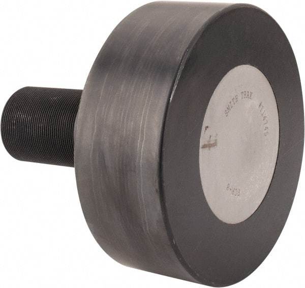 Accurate Bushing - 8" Roller Diam x 3" Width, 2-1/2" Stud Diam x 5-1/2" Length, Plain Stud Load Runner - Carbon Steel, 3-1/4" Thread Length, 2-1/2-12 Thread, 8-1/2" OAL, 35,800 Lb Dynamic Cap, 62,000 Lb Static Cap - Strong Tooling