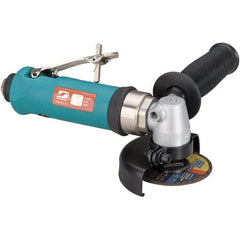 Dynabrade - 3" Wheel Diam, 18,000 RPM, Pneumatic Cutoff & Cutoff-Grinder Tool - Right Angle Handle, 1/4 NPT Inlet - Strong Tooling