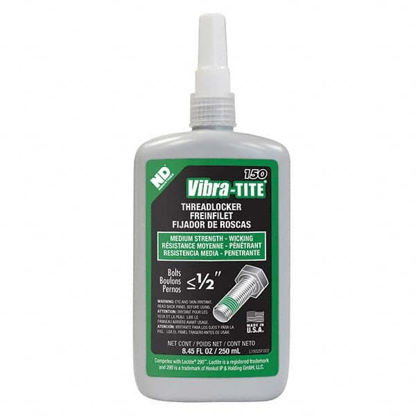 Vibra-Tite - 250 mL Bottle, Green, Medium Strength - Wicking Grade Threadlocker - Strong Tooling