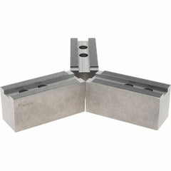 Abbott Workholding Products - 1.5mm x 60° Serrated Attachment, Square Soft Lathe Chuck Jaw - 3 Jaws, Steel, 1.6929" Btw Mount Hole Ctrs, 6-1/2" Long x 2-1/2" Wide x 3" High, 1.0039" Groove, 0.7874" & 20mm Fastener - Strong Tooling