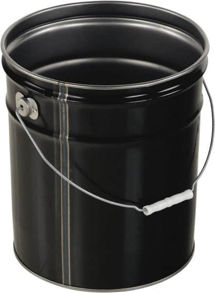 Vestil - 5 Gal Black Steel Pail - 13-3/8" High - Strong Tooling