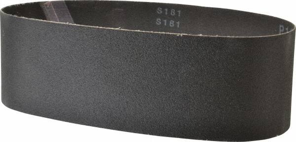 Made in USA - 3" Wide x 24" OAL, 120 Grit, Silicon Carbide Abrasive Belt - Silicon Carbide, Fine, Coated, X/Y Weighted Cloth Backing, Wet/Dry, Series S181 - Strong Tooling