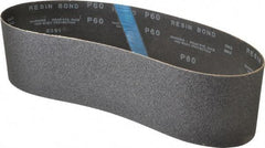 Made in USA - 4" Wide x 36" OAL, 60 Grit, Silicon Carbide Abrasive Belt - Silicon Carbide, Medium, Coated, X/Y Weighted Cloth Backing, Wet/Dry, Series S181 - Strong Tooling