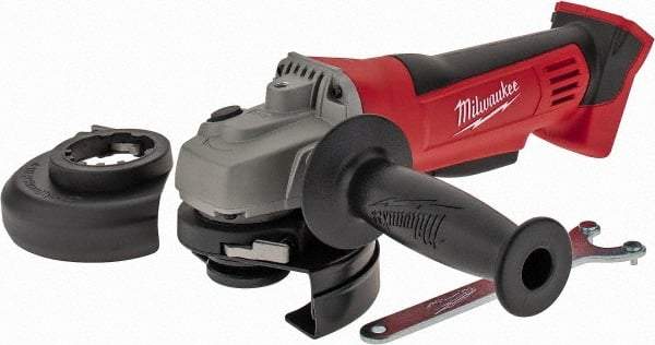 Milwaukee Tool - 4-1/2" Wheel Diam, 9,000 RPM, Cordless Cutoff & Cutoff-Grinder Tool - Right Angle Handle - Strong Tooling