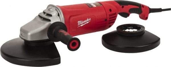 Milwaukee Tool - 7 & 9" Wheel Diam, 6,000 RPM, Corded Angle & Disc Grinder - 5/8-11 Spindle, 120 Volts, 15 Amps, Front Exhaust - Strong Tooling