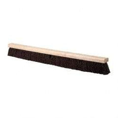 PRO-SOURCE - 36" Heavy Duty Palmyra Push Broom - 4" Bristle Length, Wood Block, Bolt-On Handle Connection, Handle Sold Separately - Strong Tooling