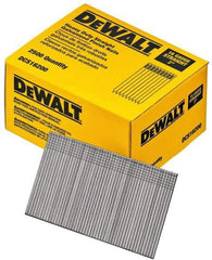 DeWALT - 16 Gauge 2" Long Finishing Nails for Power Nailers - Grade 2 Steel, Galvanized Finish, Straight Stick Collation - Strong Tooling