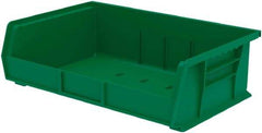 Akro-Mils - 60 Lb. Load Capacity, 10-7/8" Deep, Green Polymer Hopper Stacking Bin - 5" High x 16-1/2" Wide x 10-7/8" Long - Strong Tooling