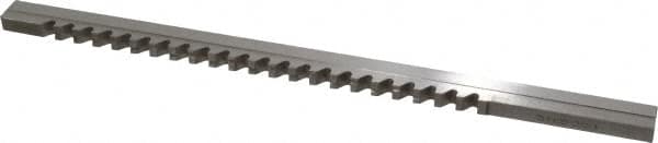 Value Collection - 8mm Keyway Width, Style C-1, Keyway Broach - High Speed Steel, Bright Finish, 3/8" Broach Body Width, 25/64" to 2-1/2" LOC, 11-3/4" OAL - Strong Tooling