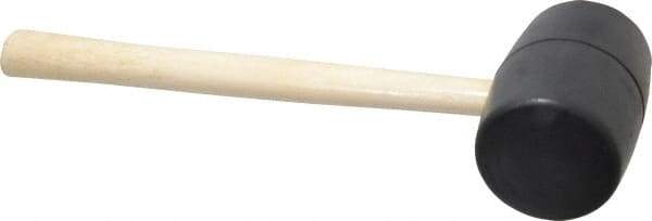 Value Collection - 2 Lb Head Rubber Mallet - 16-1/2" OAL, Wood Handle - Strong Tooling