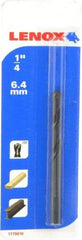 Lenox - 1/4" Pin Diam, 3-1/4" Long High Speed Steel Pilot Drill - 1-1/4 to 6" Tool Diam Compatibility, Compatible with Hole Cutters - Strong Tooling